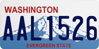 WA license plate AAL1526