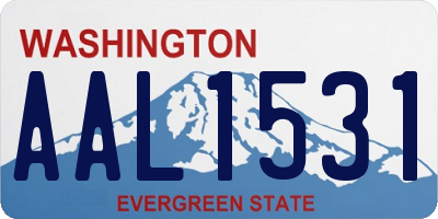 WA license plate AAL1531