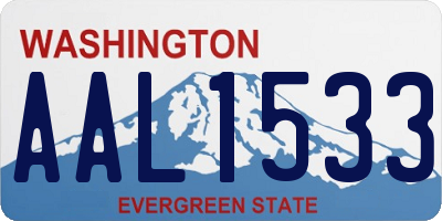 WA license plate AAL1533