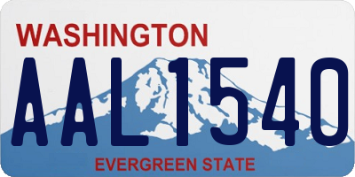WA license plate AAL1540