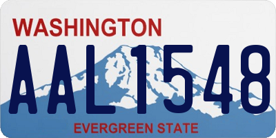 WA license plate AAL1548