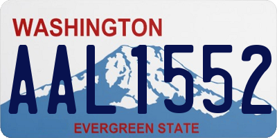 WA license plate AAL1552
