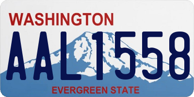 WA license plate AAL1558