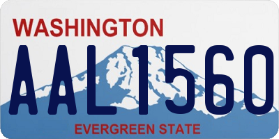 WA license plate AAL1560