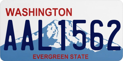 WA license plate AAL1562