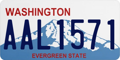 WA license plate AAL1571