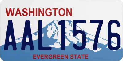 WA license plate AAL1576