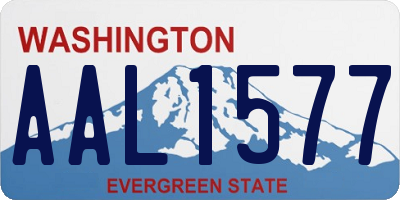WA license plate AAL1577