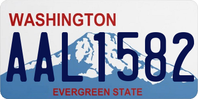 WA license plate AAL1582