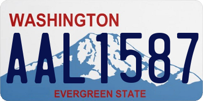 WA license plate AAL1587