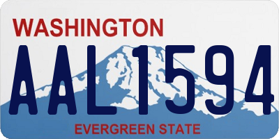 WA license plate AAL1594