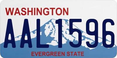 WA license plate AAL1596