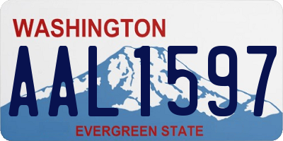 WA license plate AAL1597