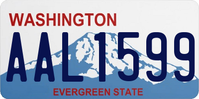 WA license plate AAL1599