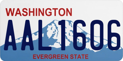 WA license plate AAL1606