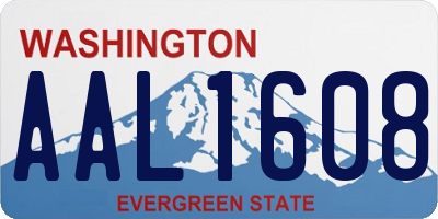 WA license plate AAL1608