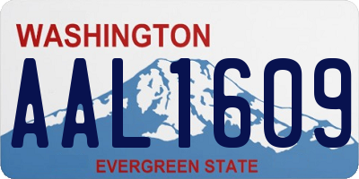 WA license plate AAL1609