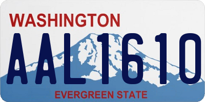 WA license plate AAL1610