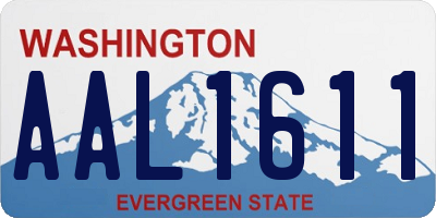 WA license plate AAL1611