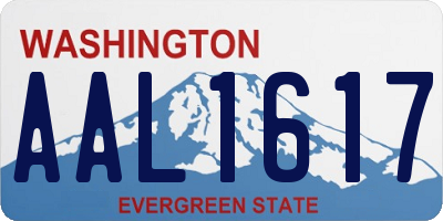 WA license plate AAL1617