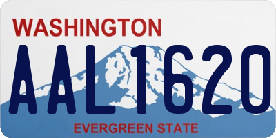 WA license plate AAL1620