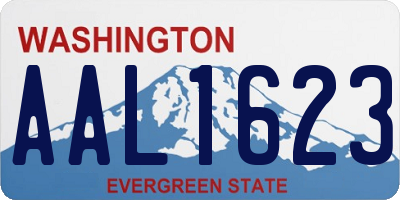 WA license plate AAL1623