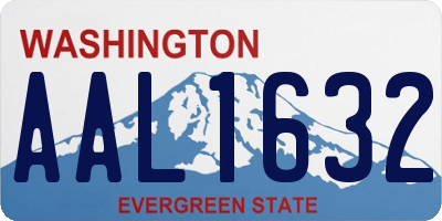 WA license plate AAL1632