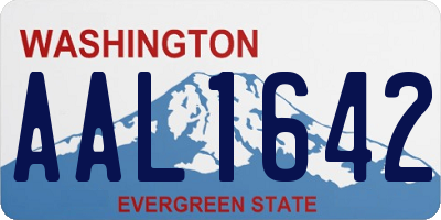 WA license plate AAL1642