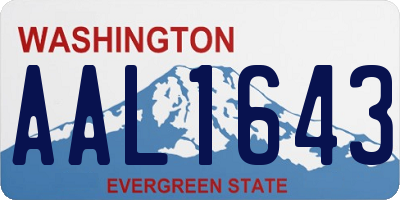 WA license plate AAL1643