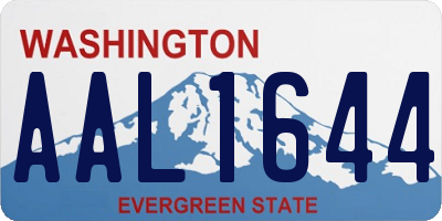 WA license plate AAL1644