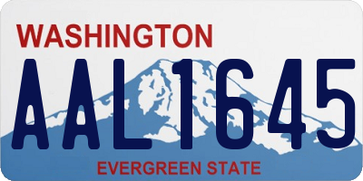 WA license plate AAL1645