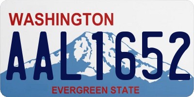 WA license plate AAL1652