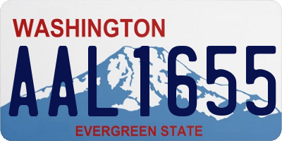 WA license plate AAL1655