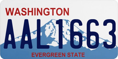 WA license plate AAL1663