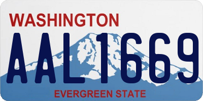 WA license plate AAL1669