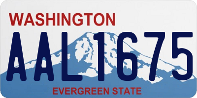 WA license plate AAL1675