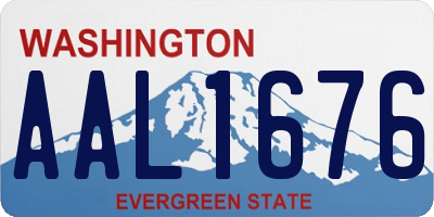 WA license plate AAL1676