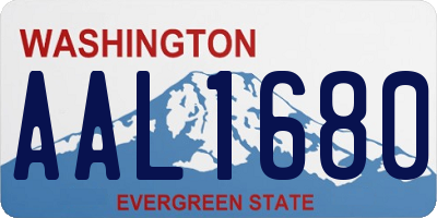 WA license plate AAL1680