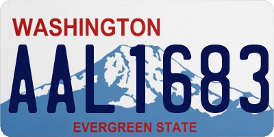 WA license plate AAL1683