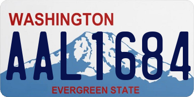 WA license plate AAL1684