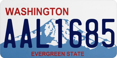 WA license plate AAL1685