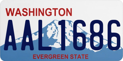 WA license plate AAL1686