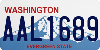 WA license plate AAL1689