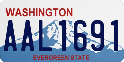 WA license plate AAL1691