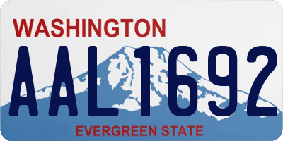 WA license plate AAL1692