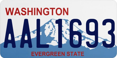 WA license plate AAL1693