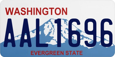 WA license plate AAL1696