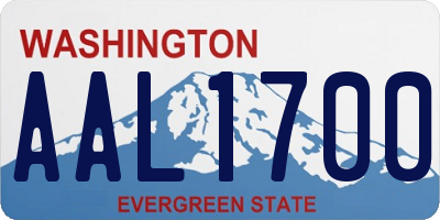 WA license plate AAL1700