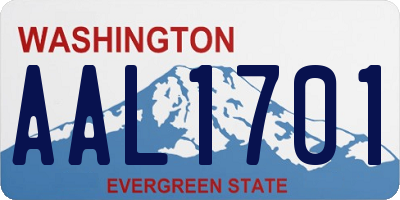 WA license plate AAL1701