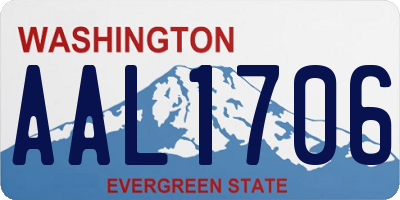 WA license plate AAL1706